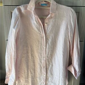 J. McLaughlin Light Pink Button-Up Shirt